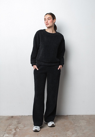 Week women's graphite plush knit pants 241-05-007, фото 2 