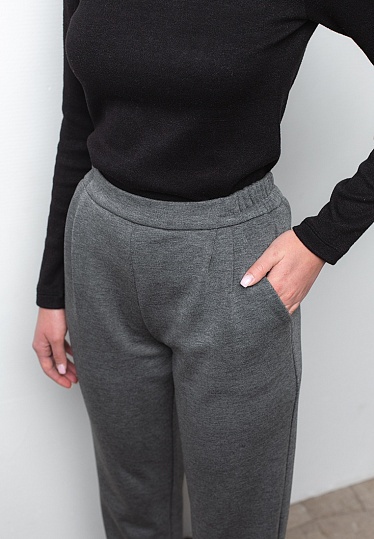 Week women's grey insulated elastic pants 241-05-008, фото 2 