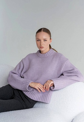 Knitted lilac sweater 243-22-698-5, фото 1 