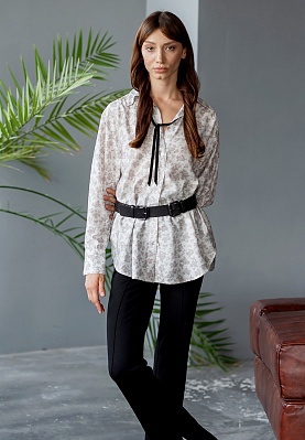 Week women's milky muslin-staple shirt in print 243-08-006-1, фото 2