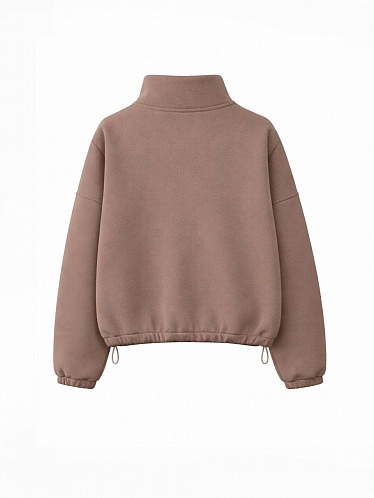 Beige fleece sweatshirt 254-08-008-5, фото 2 