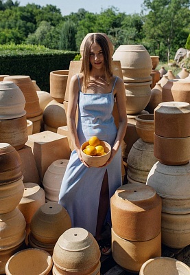 Cyan sun dress 252-06-004-2, фото 1