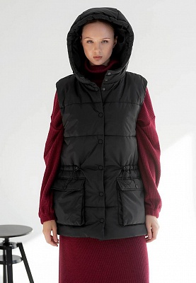 Black hood waistcoat 243-03-008-2, фото 1 