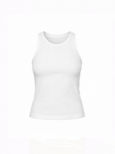 Ribbed top in milky color 252-08-026-2, фото 1 