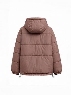 Brown bulk quilted jacket 254-02-003-2, фото 2