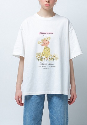 Milky T-shirt with print 252-08-018-2, фото 1 