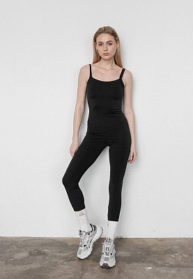 Black sport knitwear jumpsuit 251-07-001, фото 1