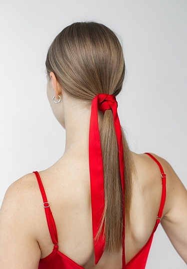 Week women's red hair ribbon 240-25-004-1, фото 2 