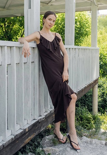 Chiffon ruffle dress 252-06-024, фото 2 