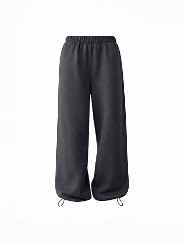 Dark-gray fleece knit pants 254-05-008-4, фото 1 