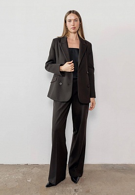 Palazzo pants in chocolate color 254-05-005-1, фото 2 