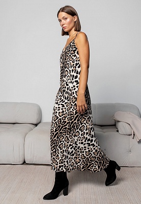 Week women's long dress in leopard print 243-06-004-1, фото 1