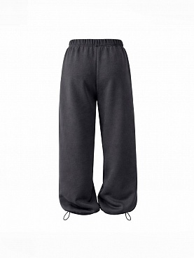 Dark-gray fleece knit pants 254-05-008-4, фото 2 
