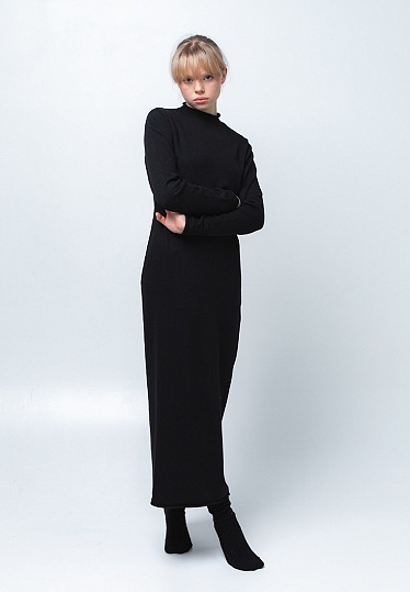 Week women's black angora sheath-dress 241-22-231048, фото 1 