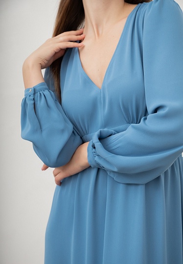 Week women's blue crepe-viscose maxi dress 233-06-001, фото 2 