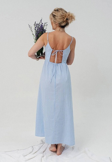 Cyan striped dress 252-06-031, фото 1 