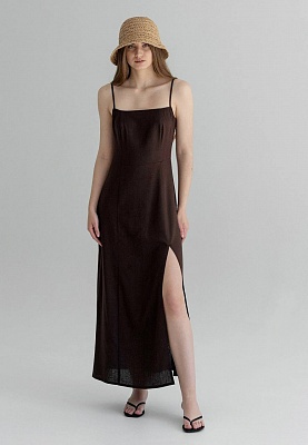 Sun dress in chocolate color 252-06-004, фото 2 