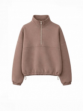 Beige fleece sweatshirt 254-08-008-5, фото 1 