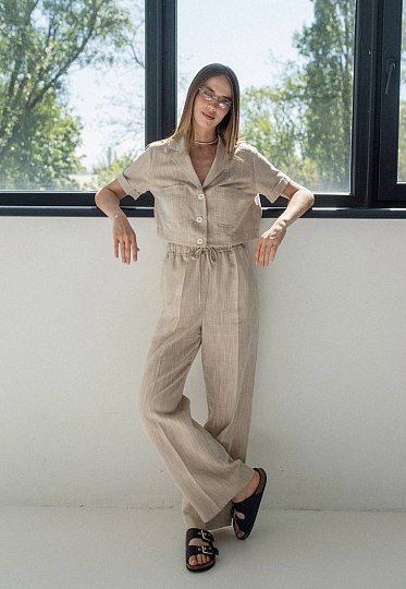 Linen jacket-blouse 252-08-009, фото 2 