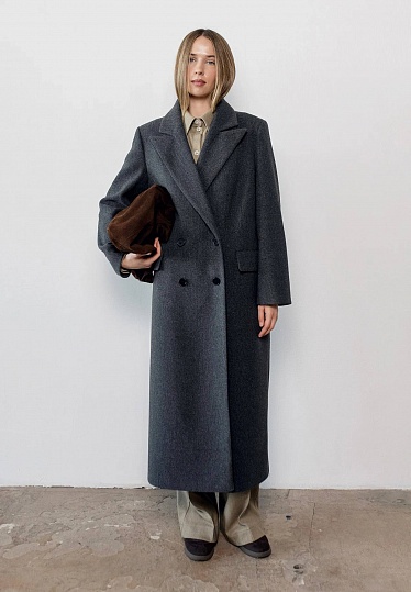 Dark-gray insulated coat 254-01-001, фото 2 