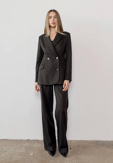 Fitting jacket in chocolate color 254-03-002-1, фото 1 