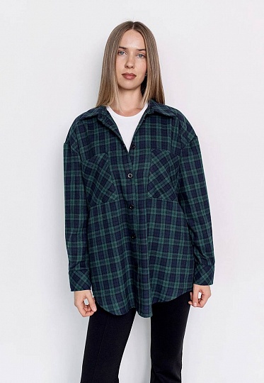 Green plaid shirt 253-08-009-3, фото 1 