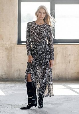 Small-floral chiffon dress 253-06-005, фото 2