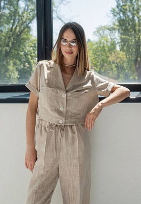 Linen jacket-blouse 252-08-009, фото 1 