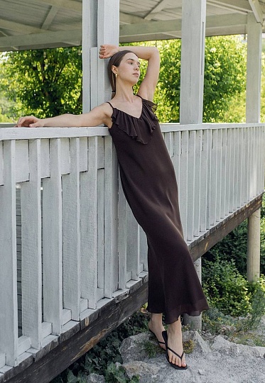 Chiffon ruffle dress 252-06-024, фото 1 