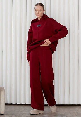 Wine red fleece insulated pants 244-05-001-1, фото 1 