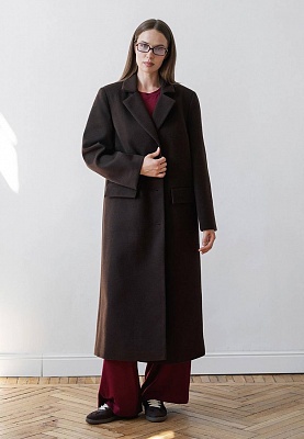 Coat in chocolate color 253-01-005, фото 1 