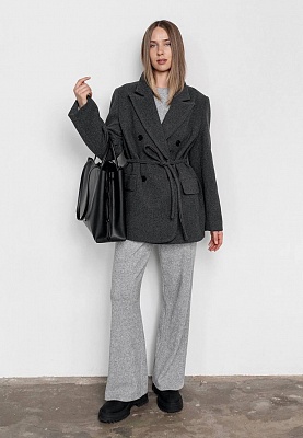 Dark gray jacket-coat 253-01-004-1, фото 1
