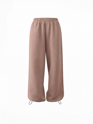 Beige fleece knit pants 254-05-008-5, фото 1 