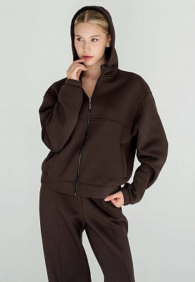 Chocolate fleece insulated hoodie 244-08-003, фото 2