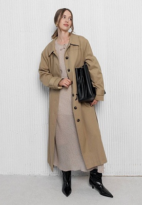 Beige cotton trench 253-01-001-1, фото 1 