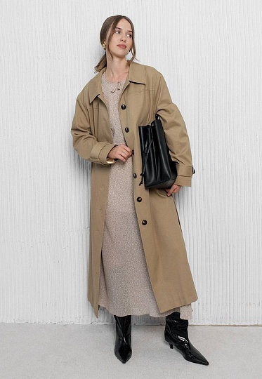 Beige cotton trench 253-01-001-1, фото 1 