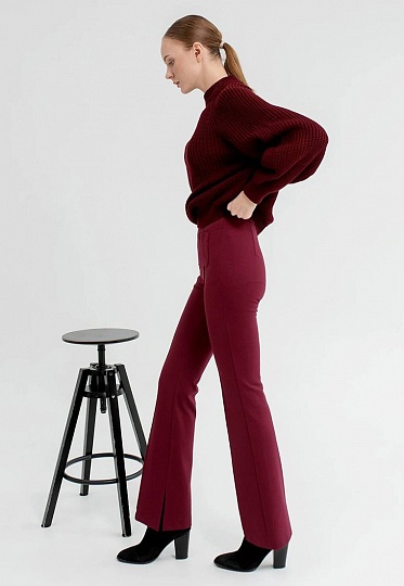 Burgundy jersey pants 243-05-011-1, фото 1 