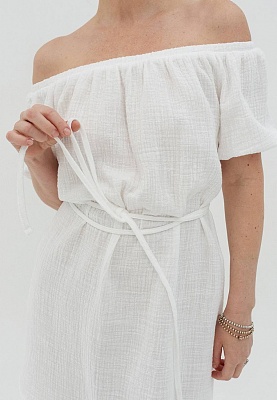 White open-shoulders dress 252-06-023-1, фото 2 