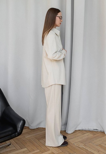 Comfortable warm milky pants in print 254-05-001, фото 2 