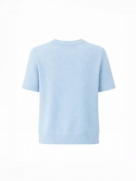 Cyan ribb knitted T-shirt 254-08-023, фото 2