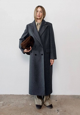 Dark-gray insulated coat 254-01-001, фото 2 