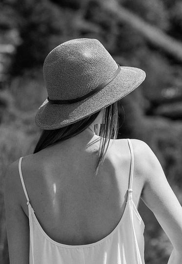 Dark-beige fedora hat 252-24-061, фото 1 