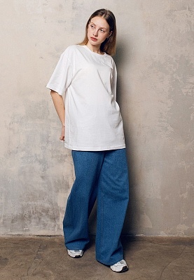 White back-inscriptioned T-shirt 251-08-013, фото 2