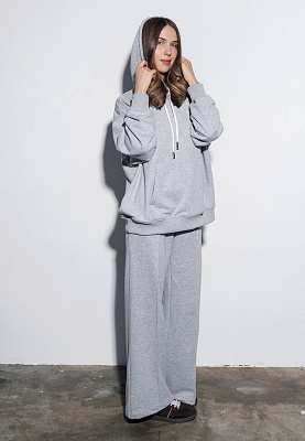 Melange gray knitt pants 253-05-013, фото 2 