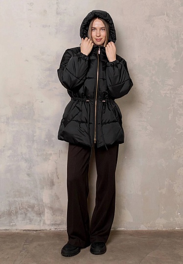 Black hooded winter jacket 254-02-006-3, фото 2 