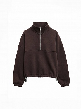Fleece sweatshirt in chocolate color 254-08-008-2, фото 1
