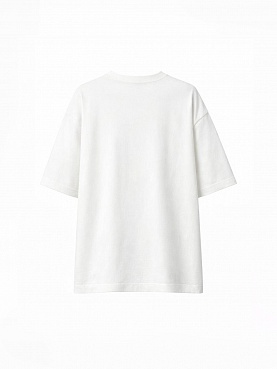 Bulk T-shirt in milky color 252-08-018, фото 2 