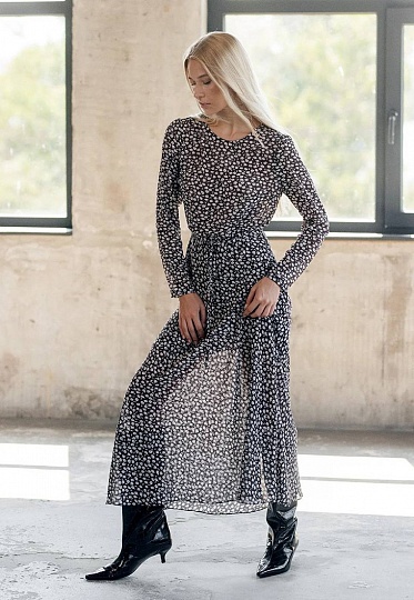 Small-floral chiffon dress 253-06-005, фото 1 