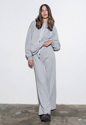 Melange gray knitt pants 253-05-013, фото 1 