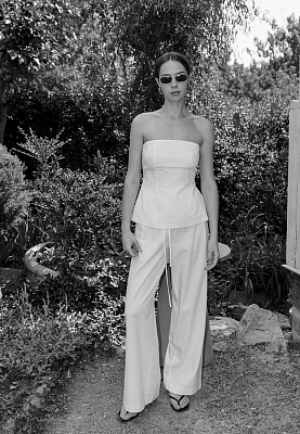 Corset-top in milky color 252-08-022-2, фото 1 